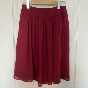 Ann Taylor Petite Red Mini Skirt